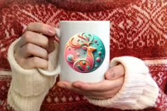 3D Marzipan Melting Pastel Ornament Sublimation PNG Product Image 3