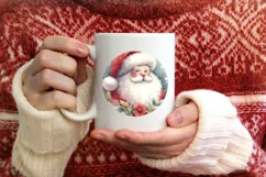 Watercolor Santa Christmass PNG Product Image 4