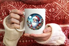 Santa Christmas Winter Scene PNG Product Image 4