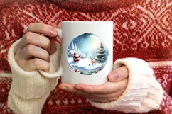 Santa Winter Scene Sublimation PNG Product Image 3