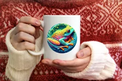 Colorful Christmas Frog PNG Product Image 4