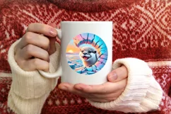 Icy Wall with Smiling Otter Sublimation PNG Product Image 4