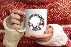 Round Christmass Winter Gnomes PNG Product Image 4