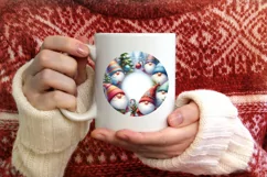 Round Christmass Winter Gnomes PNG Product Image 3