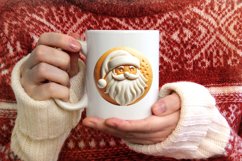 Santa Round Ornament Sublimation PNG Product Image 3