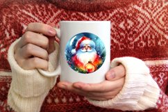 Santa Christmas Ornament Sublimation PNG Product Image 1