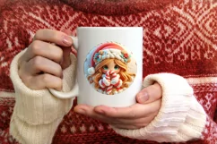 Santa's Girl Sublimation PNG Product Image 4