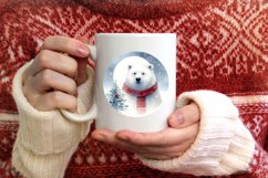 Very Christmas Polar Bear Ornament PNG Product Image 4