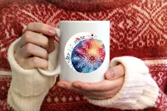 Snowflake Christmas Ornament Sublimation PNG Product Image 1