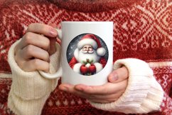 Santa Christmas Ornament Sublimation PNG Product Image 3