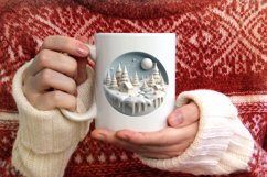 3D Martzipan Winter Scene Sublimation PNG Product Image 3