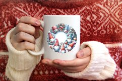 Winter Gnomes White Christmas Round Ornament Sublimation PNG Product Image 3