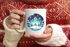 Mexican Person Winter Scene Sublimation PNG Product Image 1