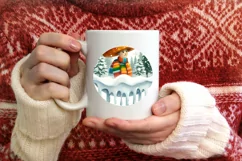 Mexican Person Winter Scene Sublimation PNG Product Image 4