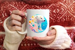 Polar Bear Winter Scene Sublimation PNG Product Image 1