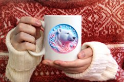 Polar Bear Winter Scene Sublimation PNG Product Image 3
