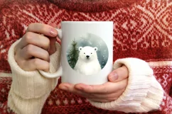 Watercolor Round Christmas Ornament Sublimation PNG Product Image 4