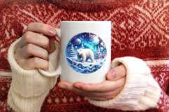 Winter Polar Bear Ornament Sublimation PNG Product Image 1