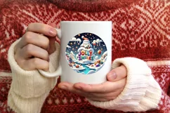Jolly Smiles Christmas Vector Sublimation PNG Product Image 1