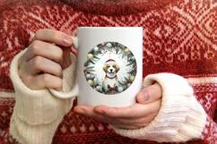 Winter Dog Ornament Sublimation PNG Product Image 4