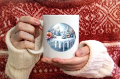 Winter Flowers Ornament Sublimation PNG Product Image 3