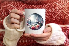 Winter Scene with Flowers Sublimation PNG Product Image 3