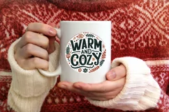 Warm and Cozy Vector Ornament Sublimation PNG Product Image 1