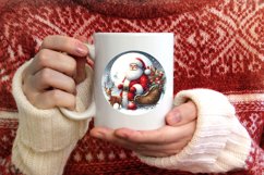 Santa Center Winter Watercolor Christmas Ornament Product Image 4