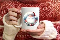 Santa Santa Winter Watercollor Christmas Ornament Product Image 1