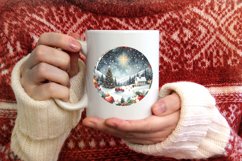 Winter Scene with Sparkling Seasons Sublimation PNG Product Image 3