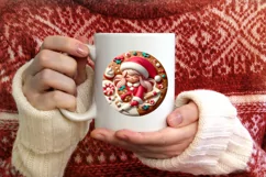 Santa's Girl Sublimation PNG Product Image 1