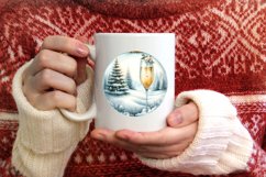 Champaigne Winter Scene Sublimation PNG Product Image 3
