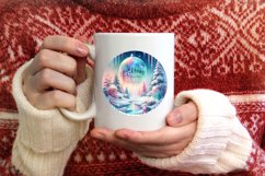 3D Winter Scene with Flowers PNG Product Image 1