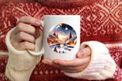 3D Winter Scene Spain Ornament Sublimation PNG Product Image 1