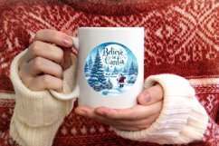 Believe in Santa Winter Scene Sublimation PNG Product Image 4