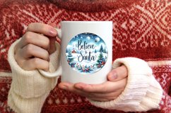 Believe in Santa Winter Scene Sublimation PNG Product Image 4