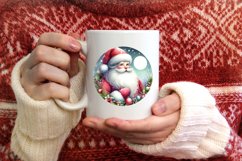 Santa Christmas Ornament Sublimation PNG Product Image 1