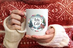 a simple christmass scene baby it's cold outside round Product Image 3