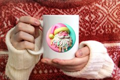 Santa Type Treatment Christmas Ornament Sublimation PNG Product Image 4