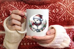 Polar Bear Round Ornament Sublimation PNG Product Image 3