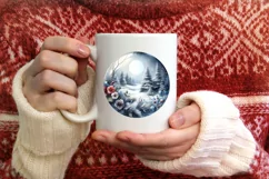 Watercolor Christmas Ornament Flowers Product Image 4