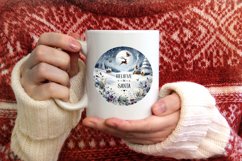 Watercolor Winter Scene with Large Text: Believe in Santa Product Image 3