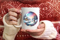 Winter Scene with Dog Sublimation PNG Product Image 4