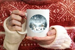Baby it's Cold Outside Christmas Scene Ornament PNG Product Image 4