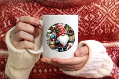 Christmass Gnome Round Ornament PNG Product Image 4