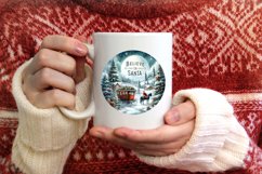 Watercolor Winter Scene with Large Text: Believe in Santa Product Image 3
