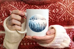 Winter Sleigh Scene Sublimation PNG Product Image 3