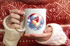 Winter Sloth Portrait Sublimation PNG Product Image 3