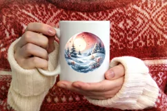 Spain Winter Scene Christmas Ornament PNG Product Image 3