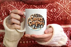 Cheery Christmas 3D Snowflakes PNG Product Image 1